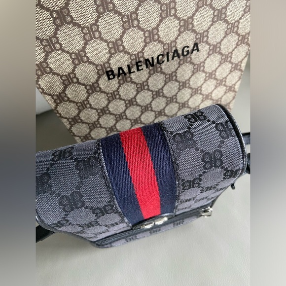 Balenciaga X Gucci The Hacker Project Black Mini Crossbody Bag - Picture 4 of 14